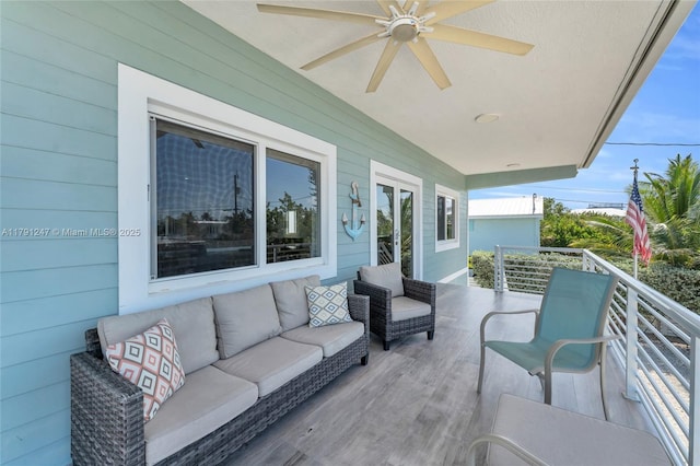 16 N Channel Dr, Key Largo, FL 33037 - balcony featuring outdoor lounge area and ceiling fan