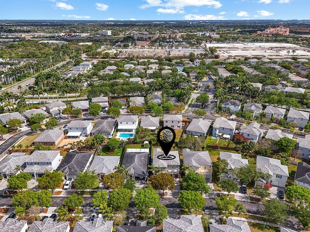 drone / aerial view featuring a residential view