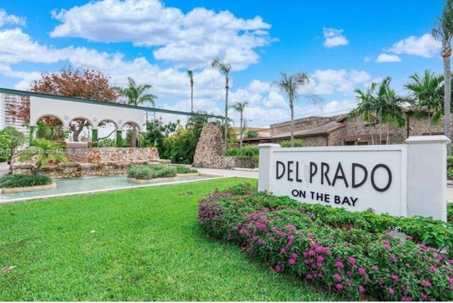 18051 Biscayne Blvd Unit 1704, Aventura, FL 33160 - community sign with a lawn