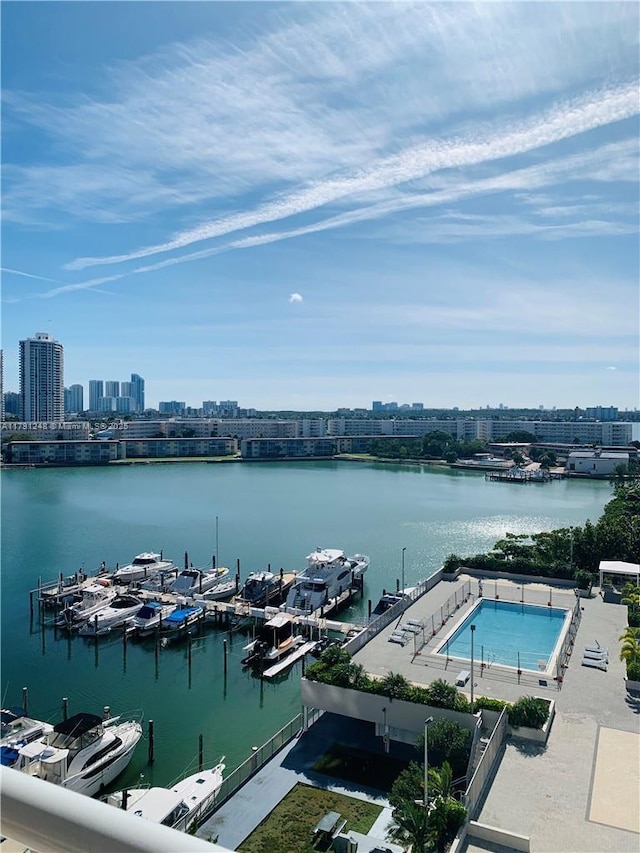 18051 Biscayne Blvd Unit 1704, Aventura, FL 33160 - property view of water featuring a view of city