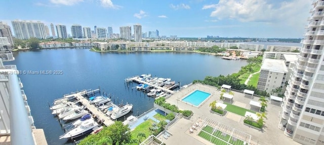 18051 Biscayne Blvd Unit 1704, Aventura, FL 33160 - aerial view with a water view and a city view