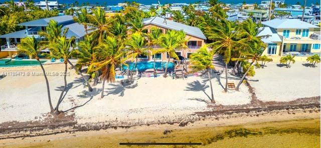 65890 Overseas Hwy, Long Key, FL 33001 - birds eye view of property with a water view and a view of the beach