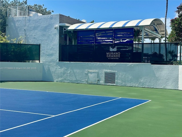view of tennis court