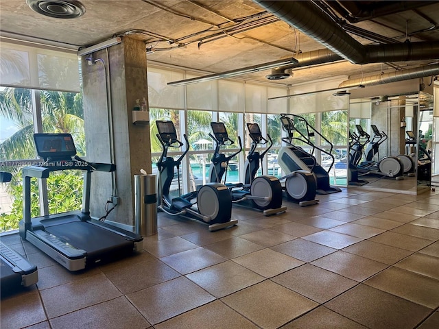 view of workout area