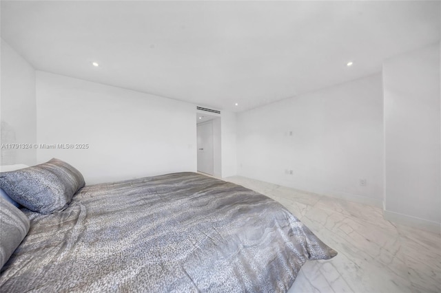 9801 Collins Ave Unit 17R, Bal Harbour, FL 33154 - bedroom with recessed lighting and marble finish floor