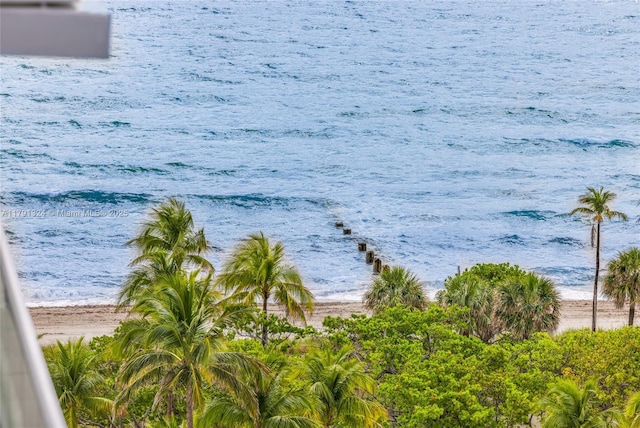 9801 Collins Ave Unit 17R, Bal Harbour, FL 33154 - property view of water featuring a beach view