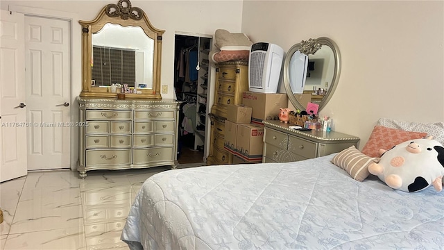 bedroom featuring a closet