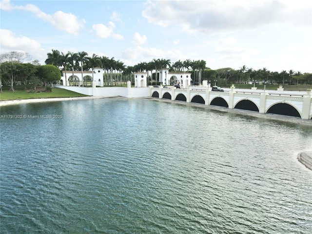 view of water feature