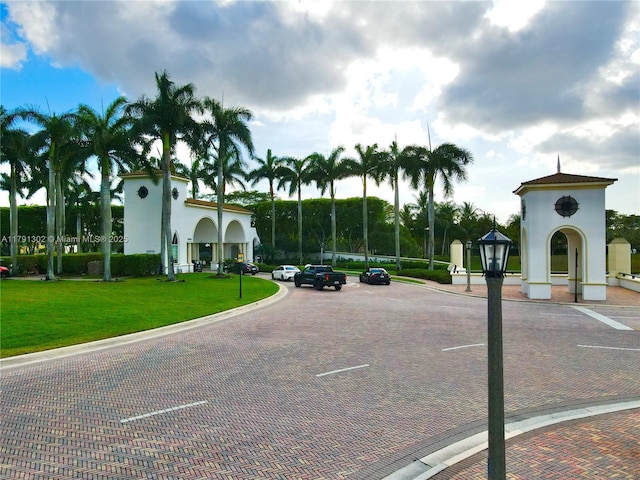 view of road with curbs