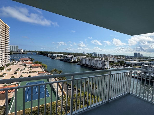 301 174th St Unit 1105, Sunny Isles Beach, FL 33160 - balcony featuring a water view and a view of city
