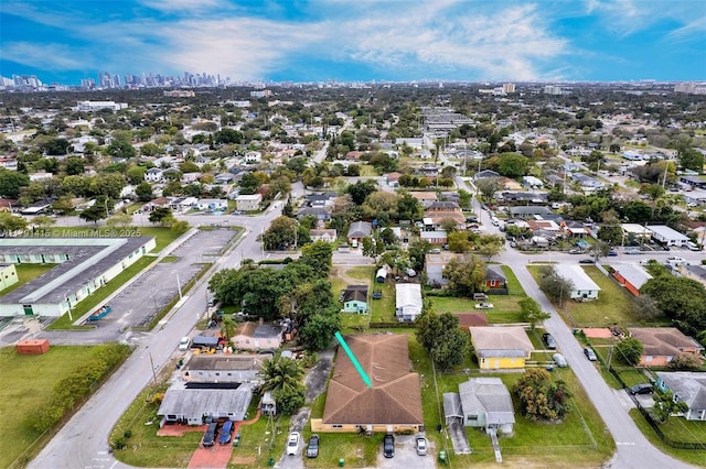 1910 NW 72nd St, Miami, FL 33147 - drone / aerial view with a view of city and a residential view