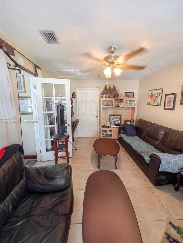 11104 SW 154th Ter, Miami, FL 33157 - living room featuring tile patterned flooring and a ceiling fan