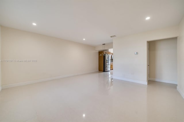 2600 S Ocean Dr Unit S314, Hollywood, FL 33019 - spare room with baseboards, recessed lighting, and visible vents
