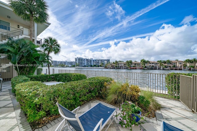 2600 S Ocean Dr Unit S314, Hollywood, FL 33019 - view of patio featuring a water view and fence