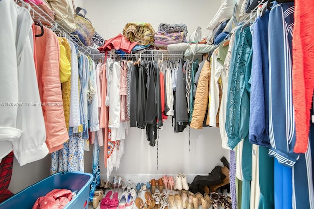 view of walk in closet