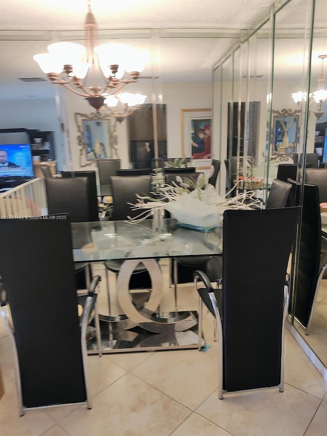 21338 Juego Cir Unit 11C, Boca Raton, FL 33433 - tiled dining area featuring a chandelier