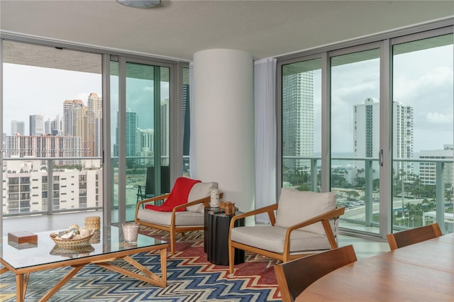 balcony featuring a view of city