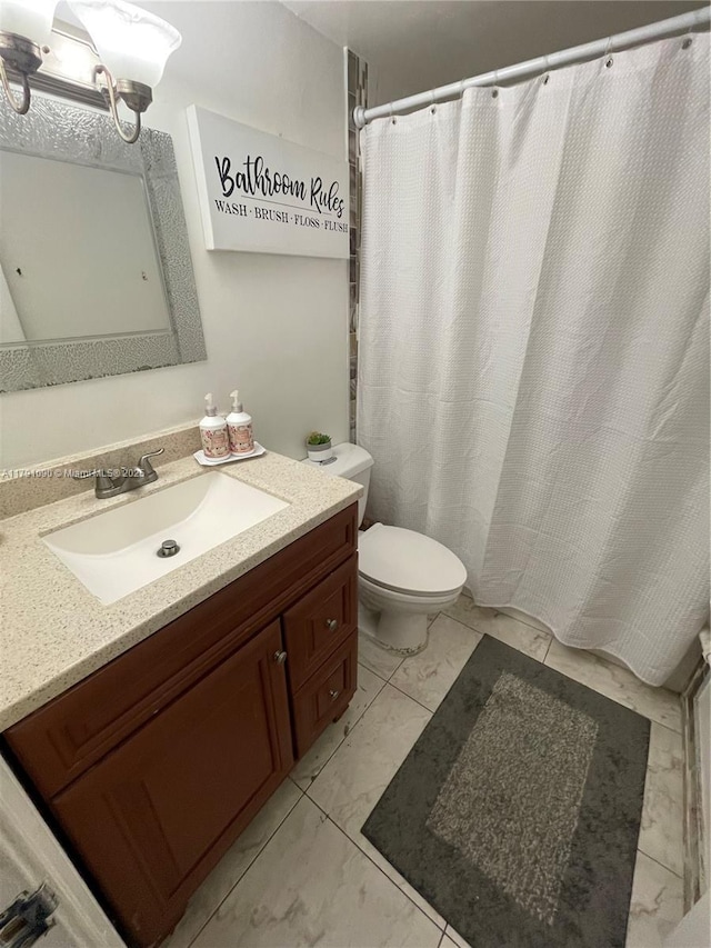 9520 SW 8th St Unit 211, Miami, FL 33174 - full bath featuring toilet, vanity, and marble finish floor