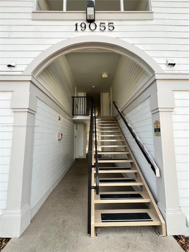 view of stairway