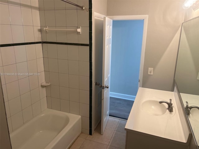 4410 NW 30th Ct, Lauderdale Lakes, FL 33313 - bathroom with vanity, tile patterned flooring, and baseboards