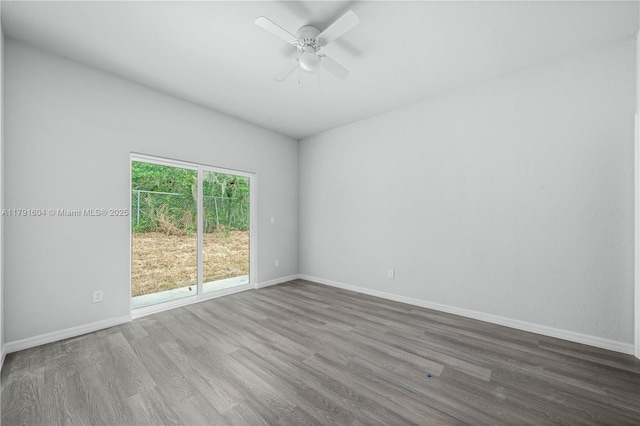 1429 Las Villas Blvd, Sebring, FL 33870 - spare room with wood finished floors and ceiling fan