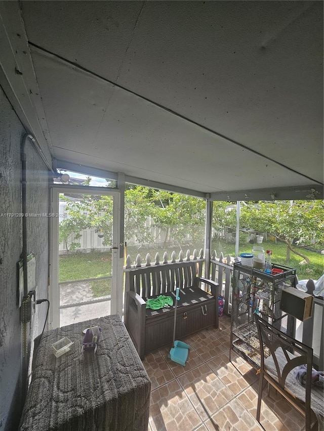 sunroom featuring a wealth of natural light