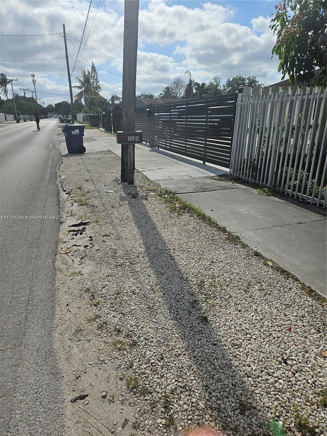 view of street featuring sidewalks