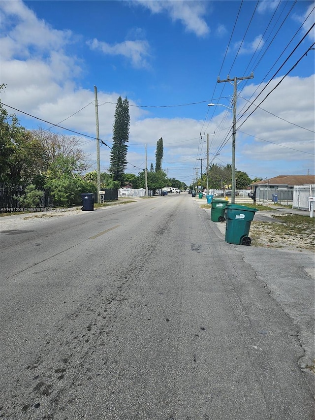 view of road with street lights