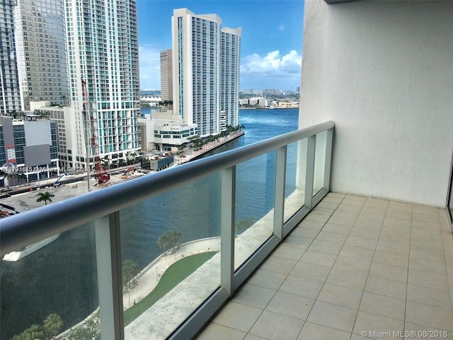 485 Brickell Ave Unit 1903, Miami, FL 33131 - balcony featuring a water view and a city view