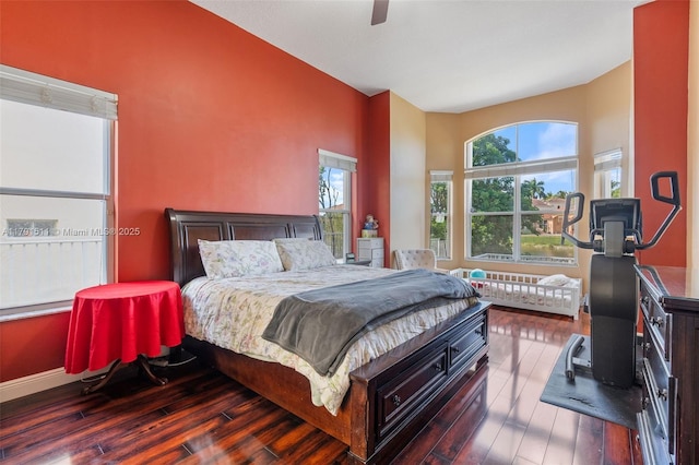 13119 SW 29th St, Miramar, FL 33027 - bedroom featuring hardwood / wood-style floors and ceiling fan
