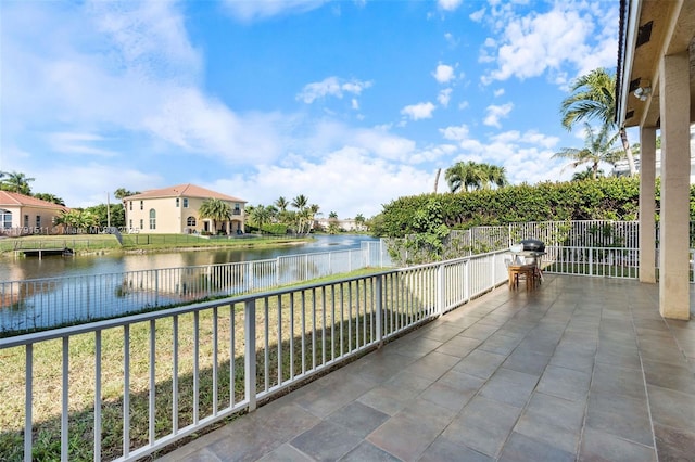 13119 SW 29th St, Miramar, FL 33027 - balcony featuring a water view, a grill, and a residential view