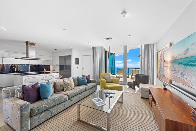 17121 Collins Ave Unit Ph4806, Sunny Isles Beach, FL 33160 - living area featuring expansive windows