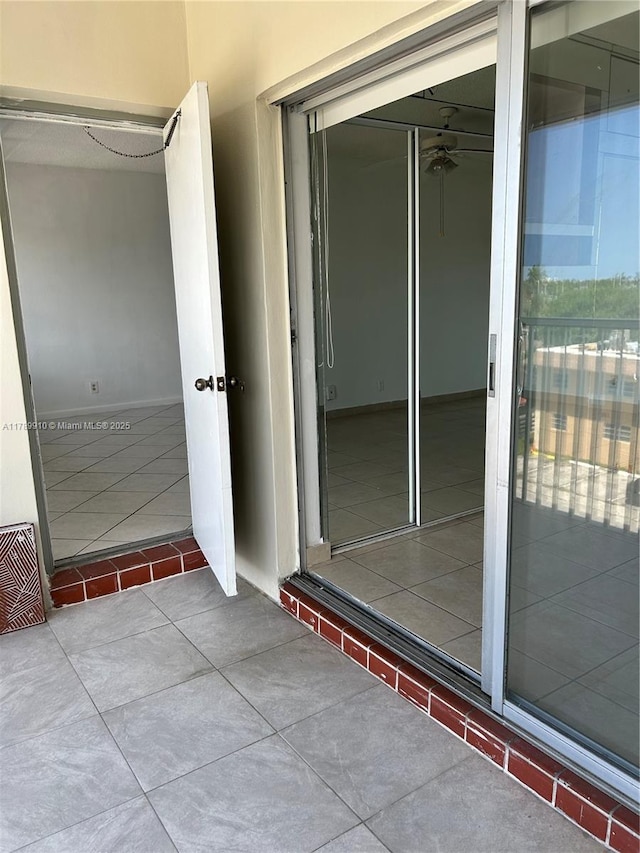 330 SE 2nd St Unit 404G, Hallandale Beach, FL 33009 - exterior space with ceiling fan and tile patterned flooring