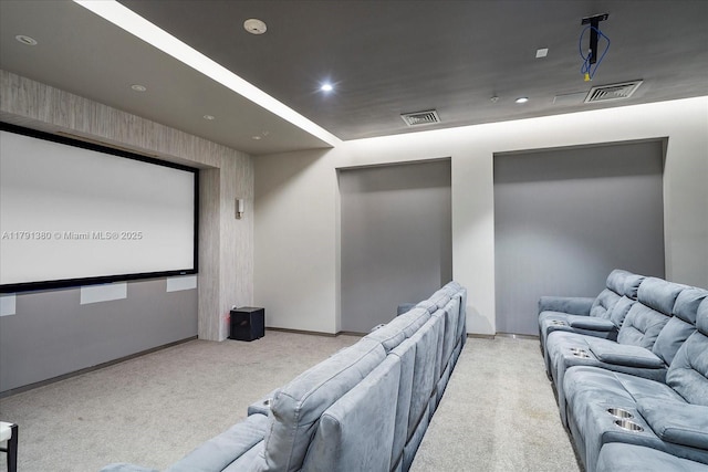 10275 Collins Ave Unit 219, Bal Harbour, FL 33154 - carpeted home theater featuring recessed lighting, visible vents, and baseboards
