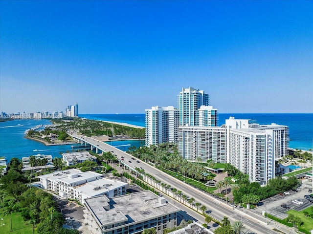 10275 Collins Ave Unit 219, Bal Harbour, FL 33154 - drone / aerial view with a water view and a city view