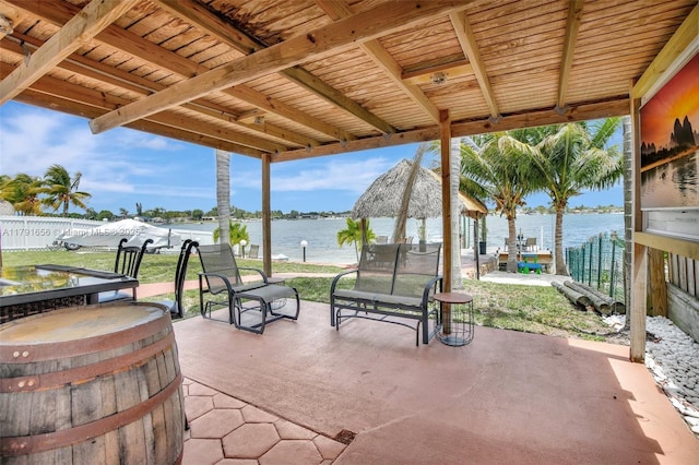 17501 NW 85th Ave, Hialeah, FL 33015 - view of patio / terrace featuring a water view