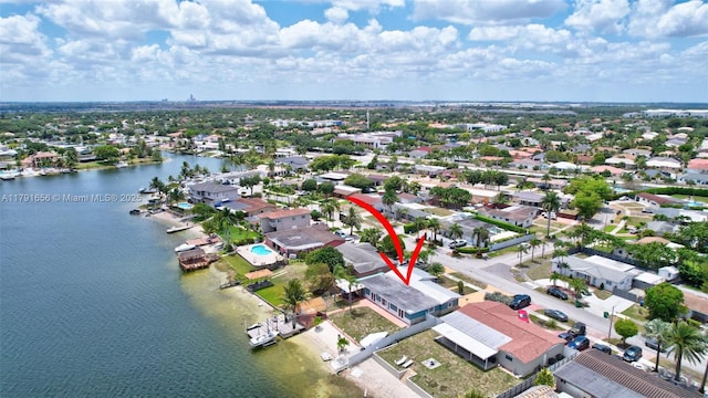 17501 NW 85th Ave, Hialeah, FL 33015 - aerial view of residential area featuring a large body of water