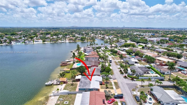 17501 NW 85th Ave, Hialeah, FL 33015 - aerial perspective of suburban area with a nearby body of water