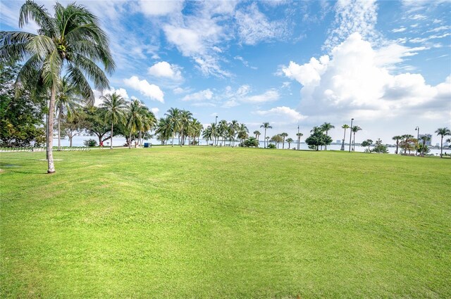 1900 N Bayshore Dr Unit 2816, Miami, FL 33132 - surrounding community with a water view and a lawn
