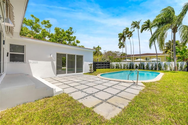 701 NE 119th St, Biscayne Park, FL 33161 - view of swimming pool with a patio area