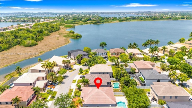 17937 SW 36th St, Miramar, FL 33029 - drone / aerial view with a water view and a residential view