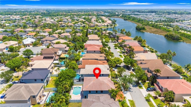 17937 SW 36th St, Miramar, FL 33029 - birds eye view of property featuring a residential view and a water view
