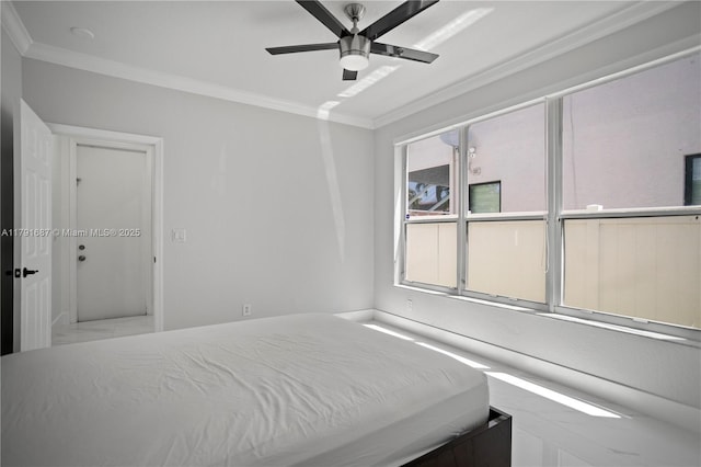 17937 SW 36th St, Miramar, FL 33029 - bedroom with ornamental molding and a ceiling fan