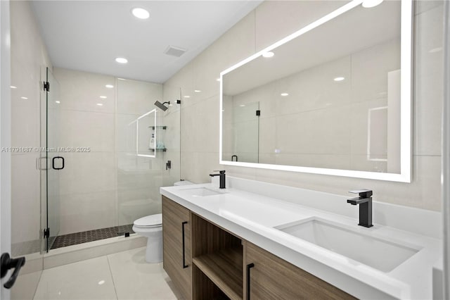 17937 SW 36th St, Miramar, FL 33029 - full bath with toilet, visible vents, a shower stall, and a sink
