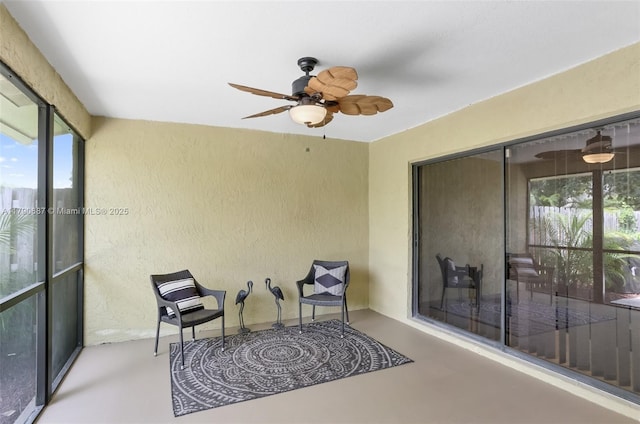 view of sunroom