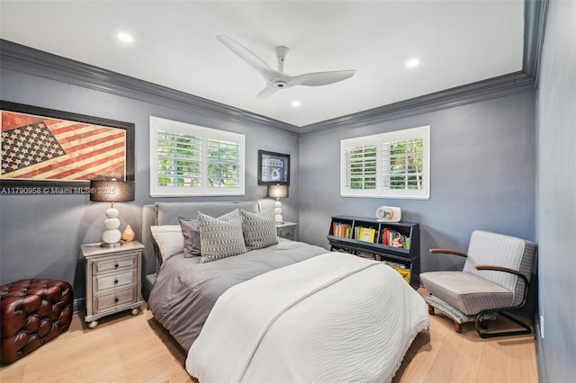 4700 Alhambra Cir, Coral Gables, FL 33146 - bedroom featuring ornamental molding, wood finished floors, and multiple windows