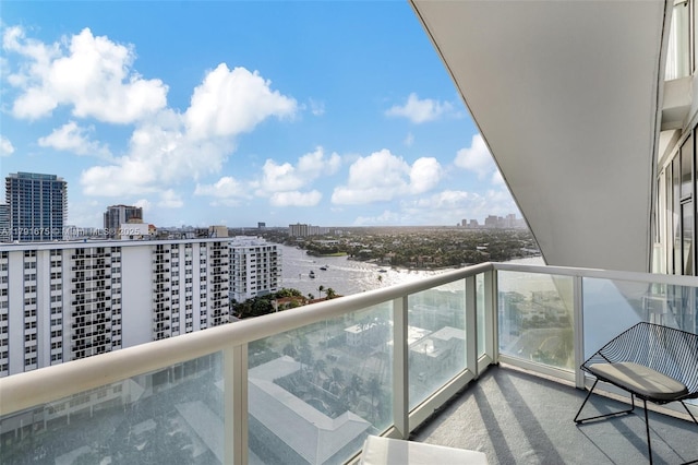 balcony with a city view