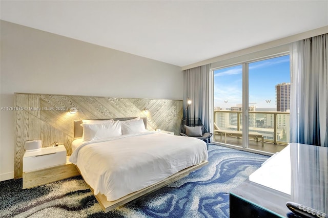 bedroom with access to exterior
