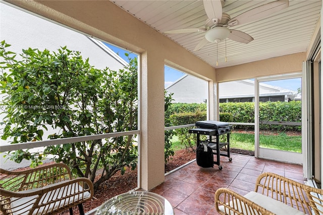 2215 SE 7th Pl, Homestead, FL 33033 - sunroom with a ceiling fan