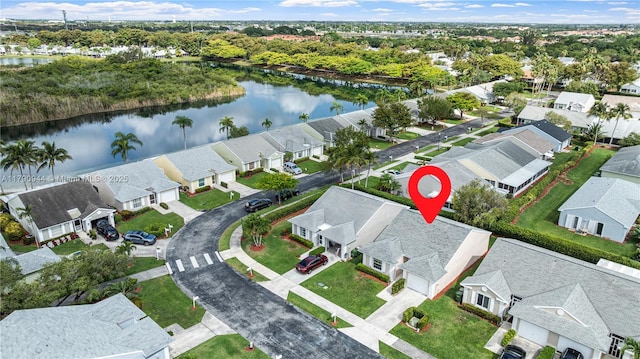 2215 SE 7th Pl, Homestead, FL 33033 - drone / aerial view featuring a water view and a residential view